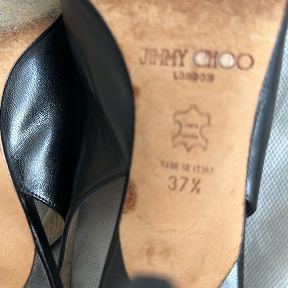 JIMMY CHOO leather buckle sling back - Picture 7 of 9